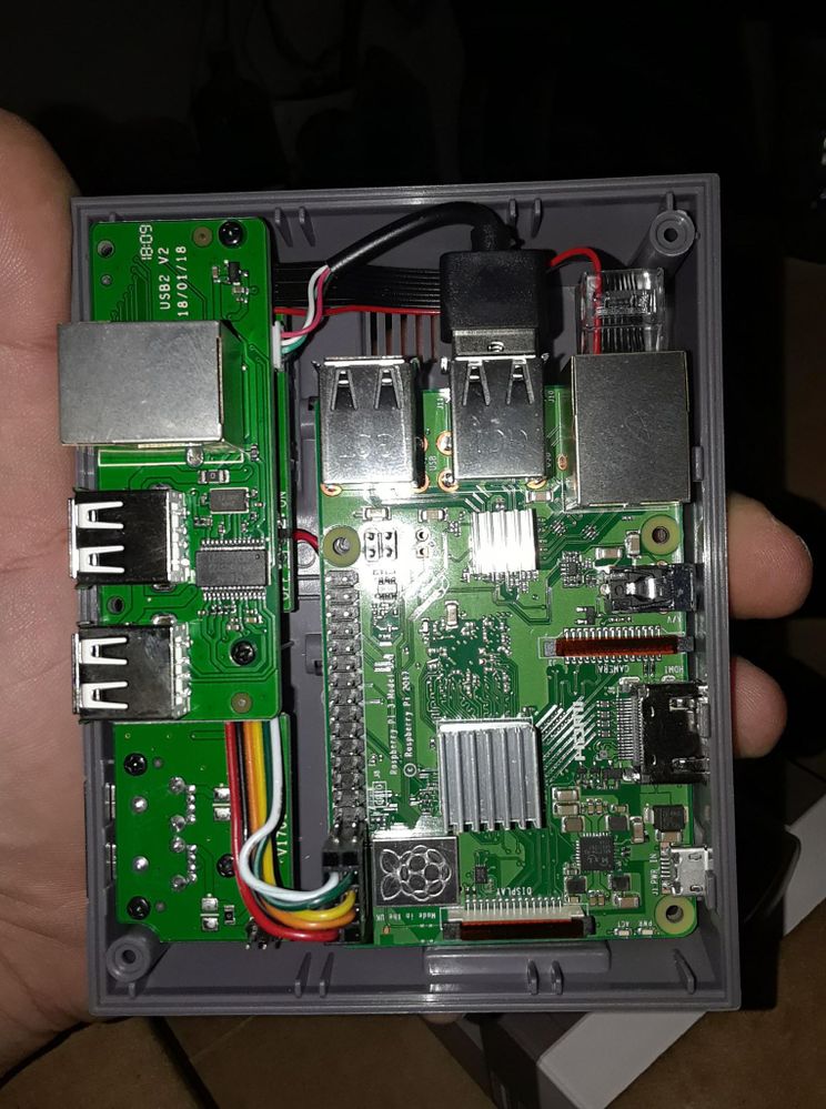 Better look of the Pi and daughter boards