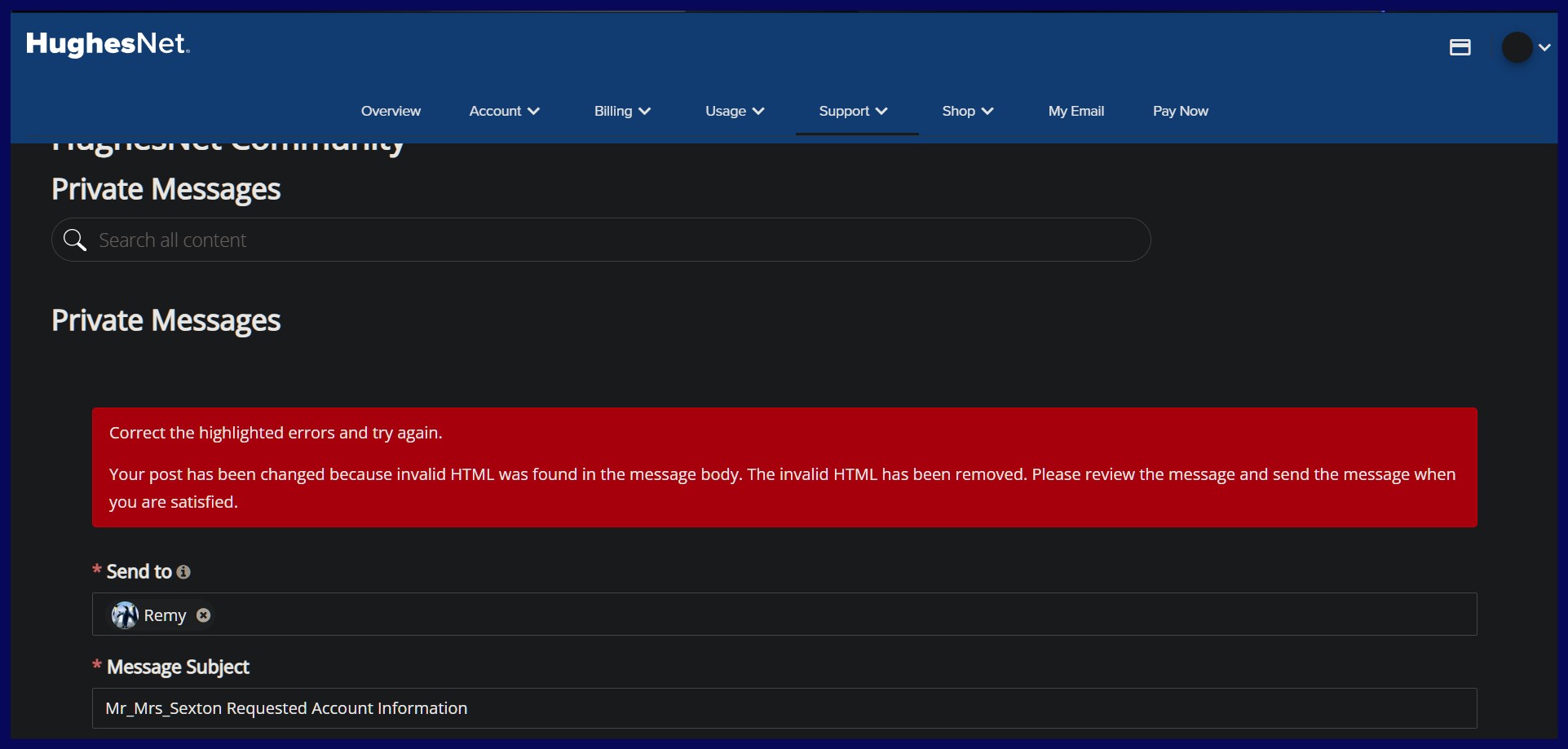 Dashboard Indicating DNS Acceleration[N] Problem - Hughesnet Community ...