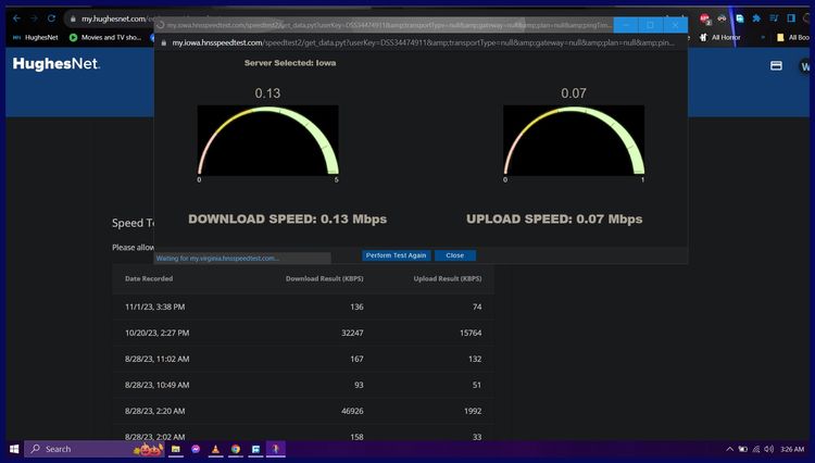 HughesNet 11-2-2023 Speed Test (326 AM).jpg